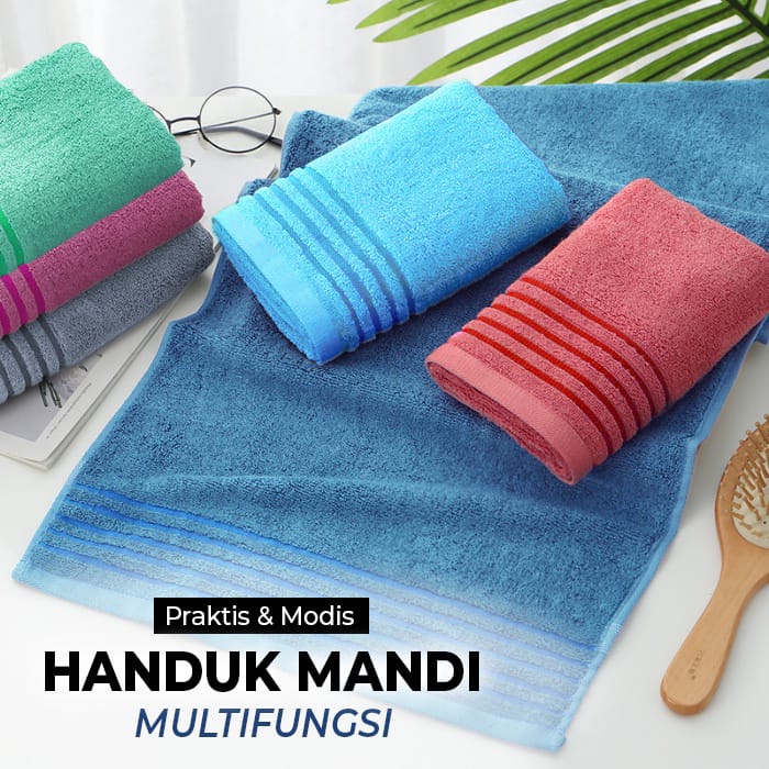 Handuk Mandi / Handuk Kecil / Handuk Serbaguna / Handuk Anak / H32 / H32T/ Handuk Polos Garis Kecil Kualitas Import Arjuna