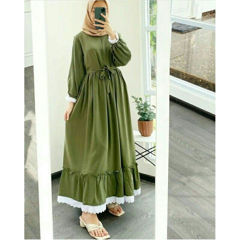 Gamis Sogan Renda / Gamis Renda Bawah