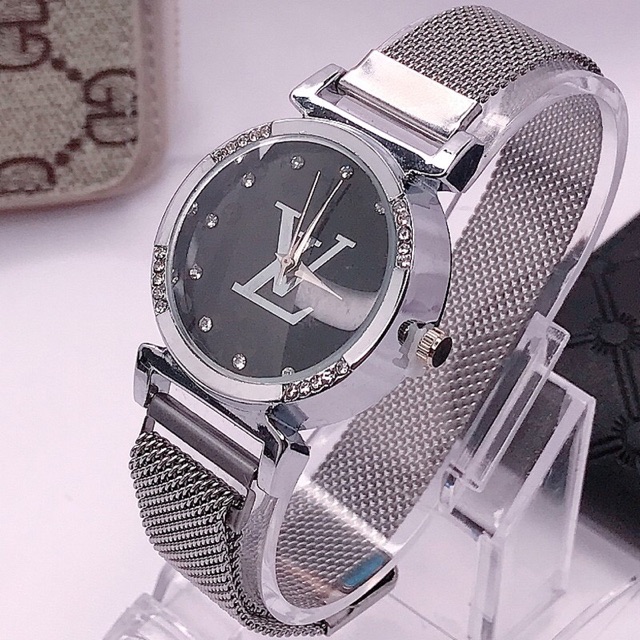 [✅COD] JAM TANGAN FASHION JAM MAGNET WANITA RANTAI JAM TANGAN MURAH CEWEK ANALOG IMPORT W62