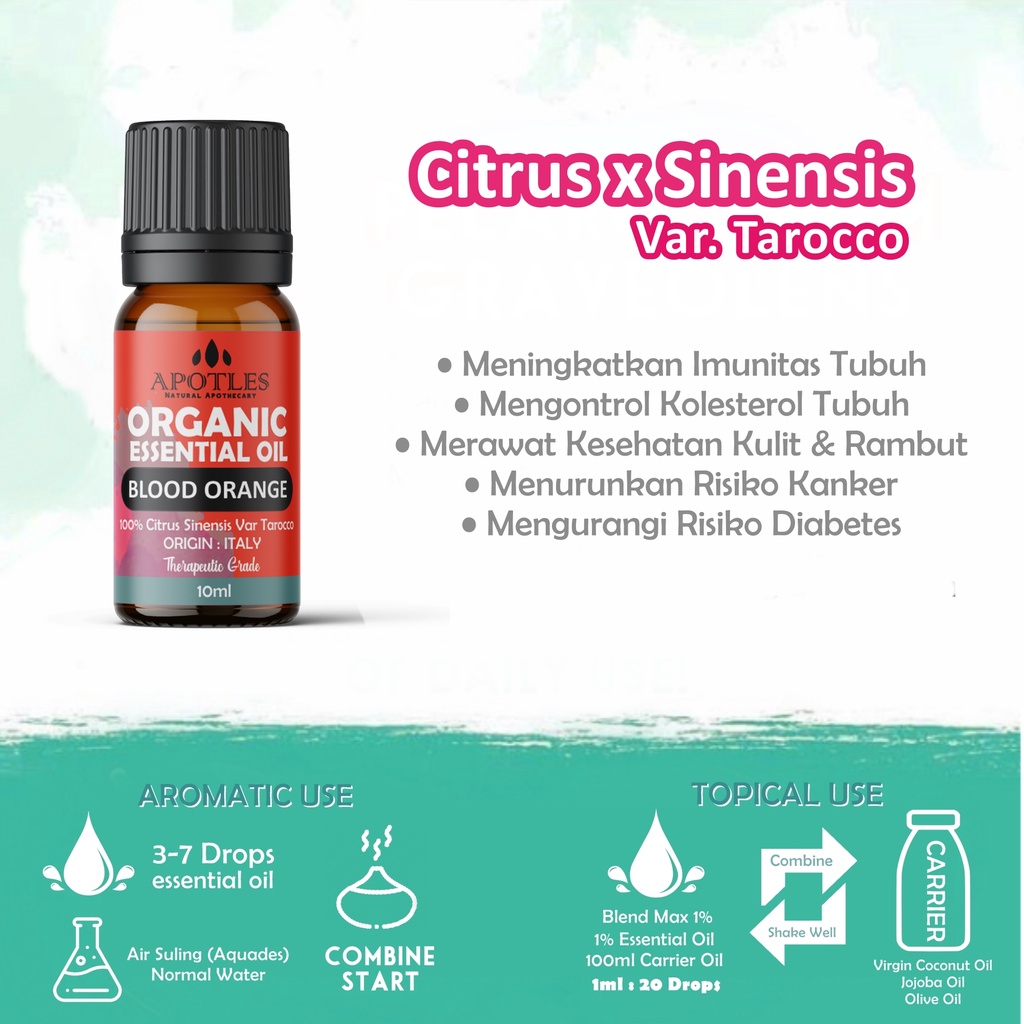 Blood Orange Essential Oil - Minyak Aromaterapi Jeruk Darah 10ml