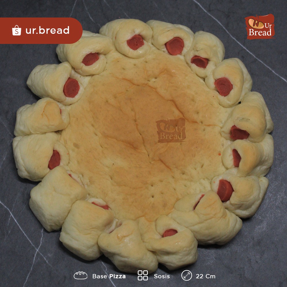 Roti Pizza Pinggiran Sosis Ukuran 22cm | Base Pizza Pinggiran Sosis 22cm