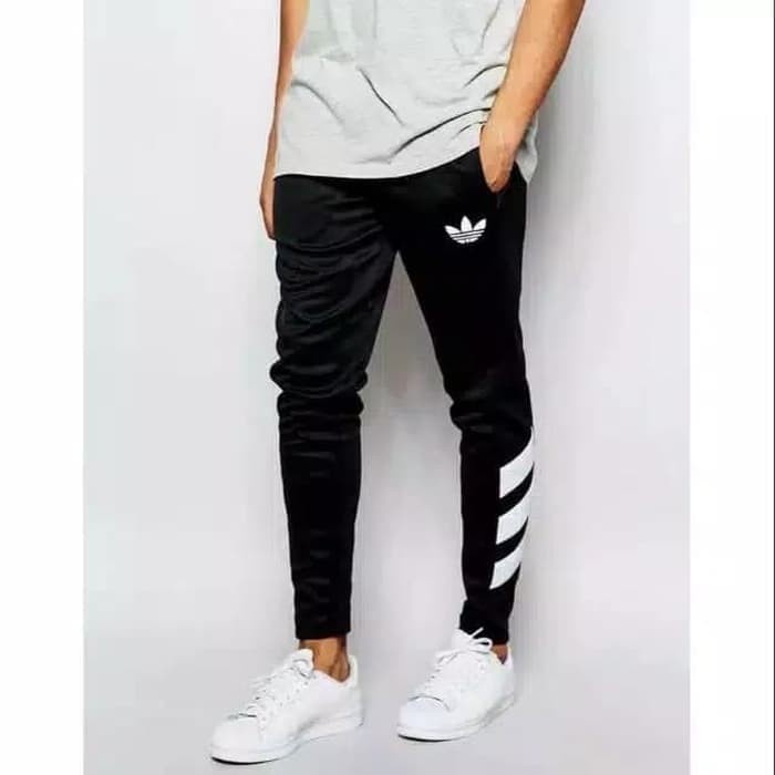 Celana Pria Panjang JOGGER SWEATPANT TRAINING JUMBO ADIDAS STRIP 3 premium J8M6 keren branded BEST S