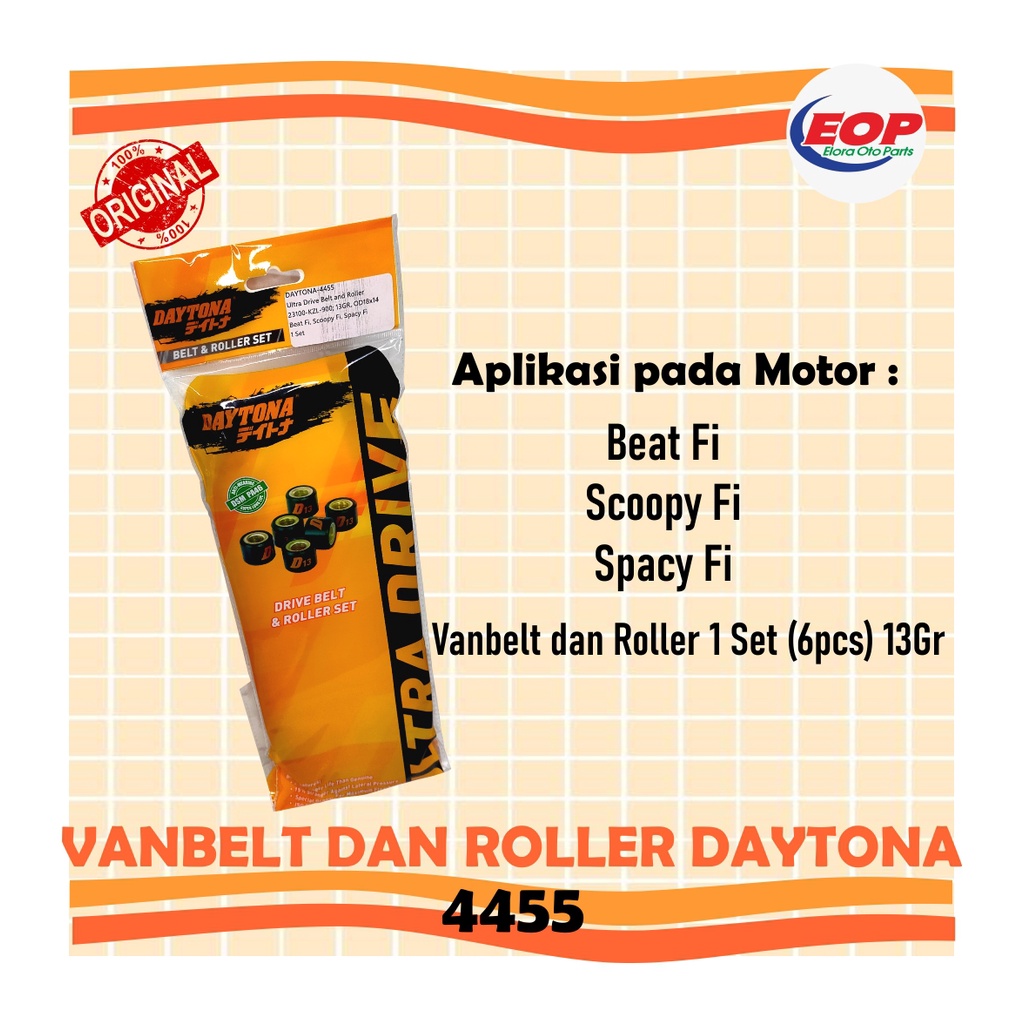 VANBELT+ROLLER DAYTONA BEAT FI/SCOOPY-FI/VARIO 110FI NON ESP 4455