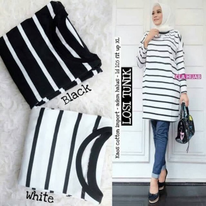 "Atasan Blouse Musl TUNIK-KAOS-IMPORT-Sale-Baju-Atasan-Wanita-Cewek-Ibu-Ibu-Big-Size-Bahan-Ade B4L6