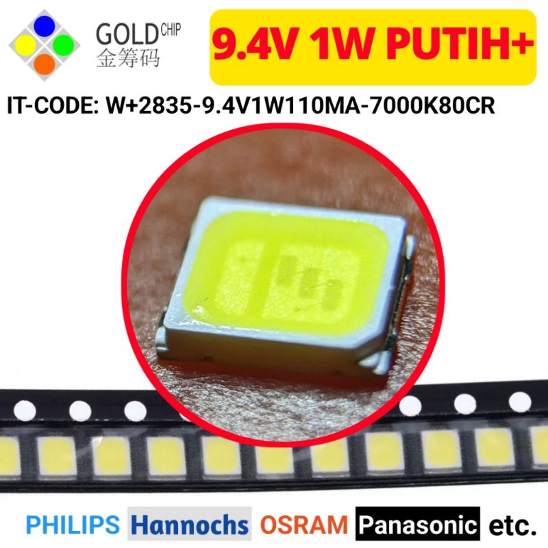 100PCS LED SMD 2835 3V 6V 9V 12V 18V 36V CW MERS LIGHTING UNTUK SERVIS LAMPU PHILIPS OSRAM HANNOCHS DLL