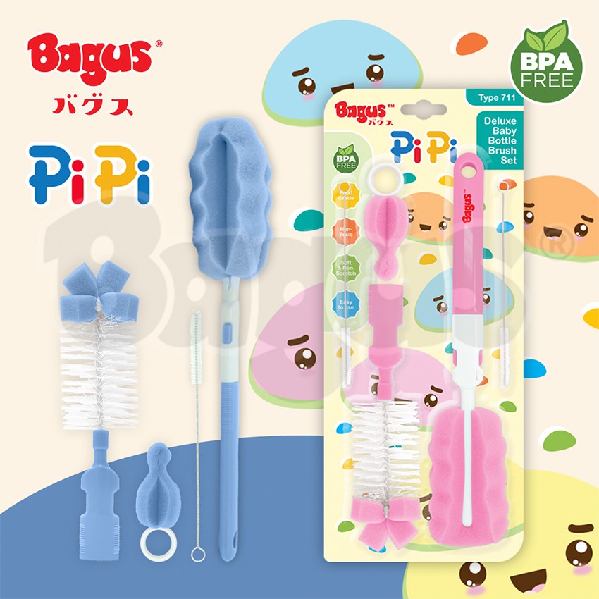 Bagus Pipi Deluxe Baby Bottle Brush Set Sikat Botol Bayi 711