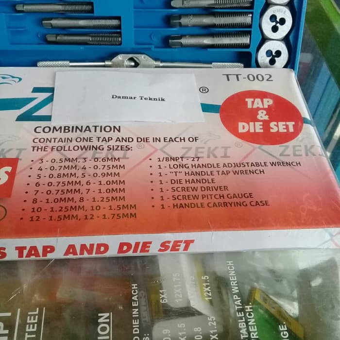 Tap Senai Set 40pcs Tap Set Senai Set Japan Quality Tap and Die Set ~