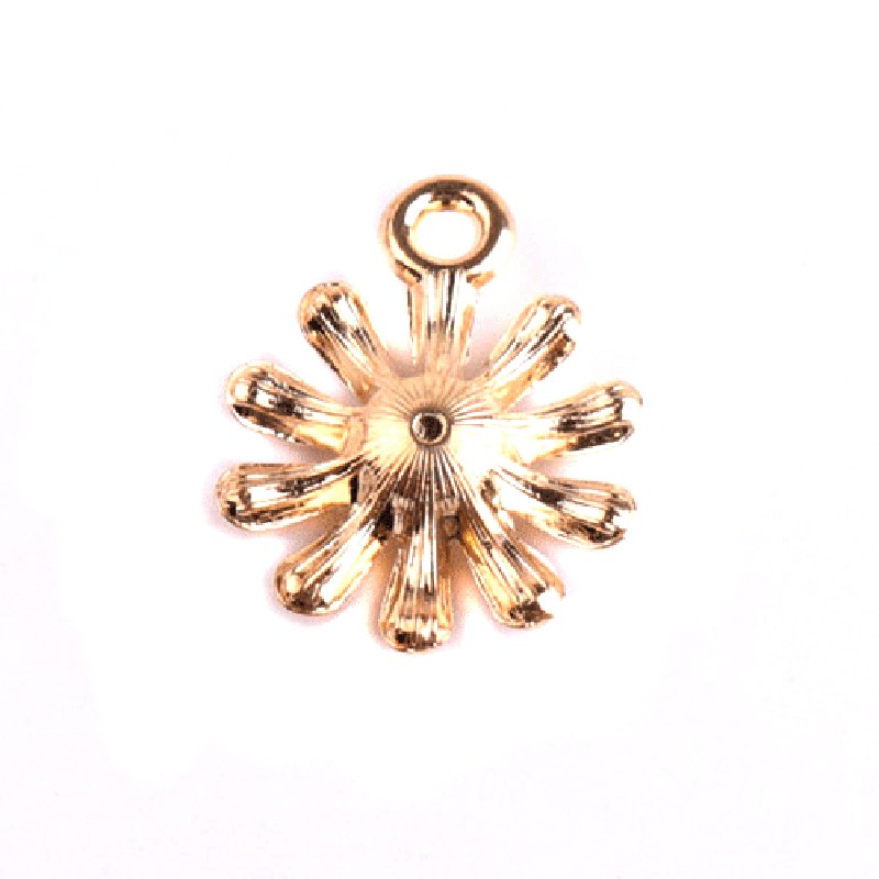Hbid 10Pcs / Set Liontin Bentuk Bunga Matahari Bahan Alloy Untuk Membuat Perhiasan DIY