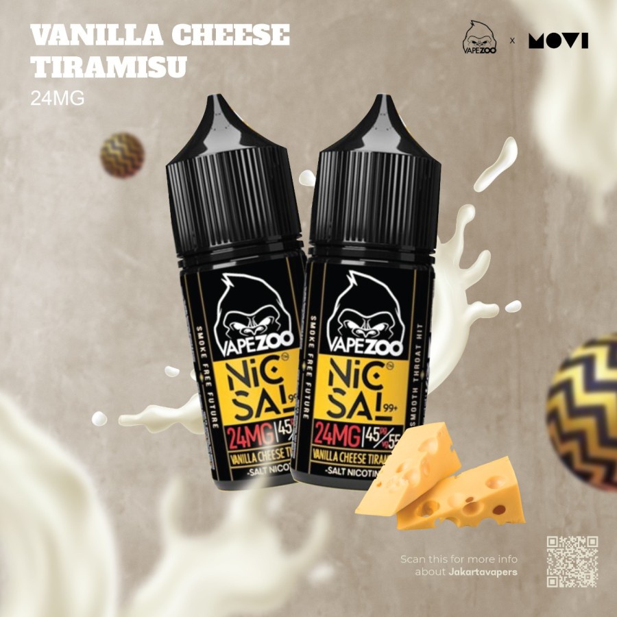 Liquid Vapezoo NicSal99+ Salt Nic 30ML 24Mg x Movi Liquid Berpita Cukai