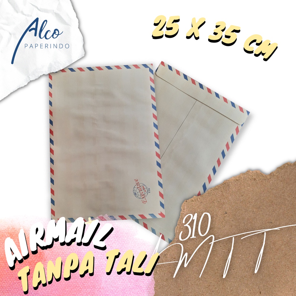 

Amplop AIRMAIL tanpa tali 310 isi 50