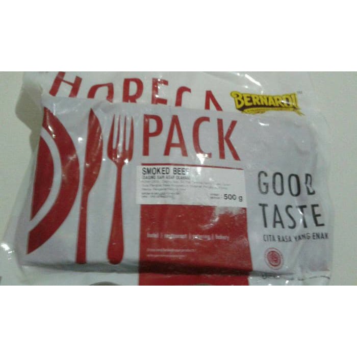 

DAGING SAPI ASAP KOTAK BLOCK SMOKED BEEF HORECA BERNARDI 500 GR OBRAL