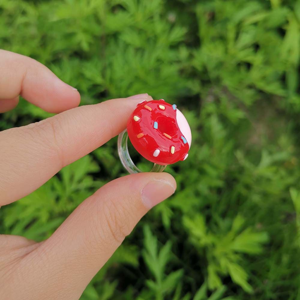 Needway  Trendy Resin Rings Cute Fashion Jewelry Finger Rings Women Astronaut Cloud Korean Funny Girls Acrylic/Multicolor