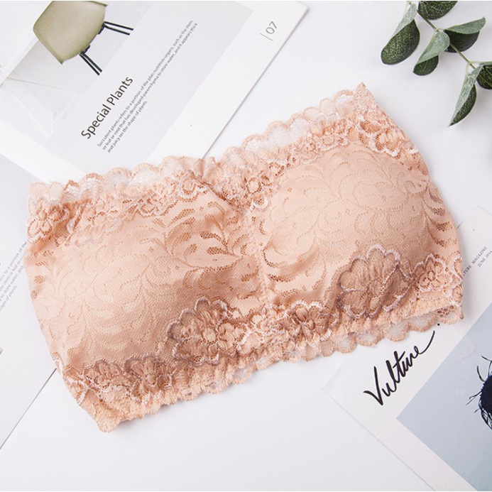 𝐄𝐁𝐒 ✅ PW088 Bra Kemben Renda With Cup Sexy Back Fashion Korea Tanpa Tali Import COD