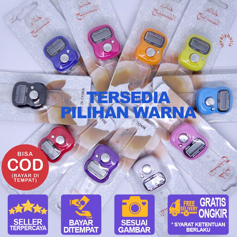 Tasbih Mini  Alat Hitung Digital Elektronik  Jari Dzikir Digital Multi Warna Untuk Doa - Lovelybutik