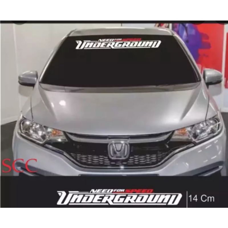 STIKER MOBIL TULISAN UNDERGROUND STIKER KACA MOBIL  STICKER KACA DEPAN MOBIL