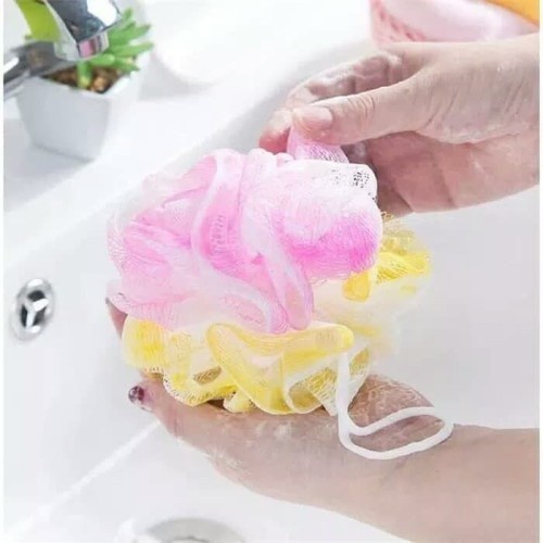 Size Besar Spons Mandi Bentuk Bola / Jala – AC 59 – Spon Penghilang Daki Sponge Sikat Pembersih Penggosok Punggung Badan Gosokan Busa Besar Perontok Daki Peralatan Perlengkapan Spa Kamar Mandi Bath Bathup Loofah Sponge Mandi