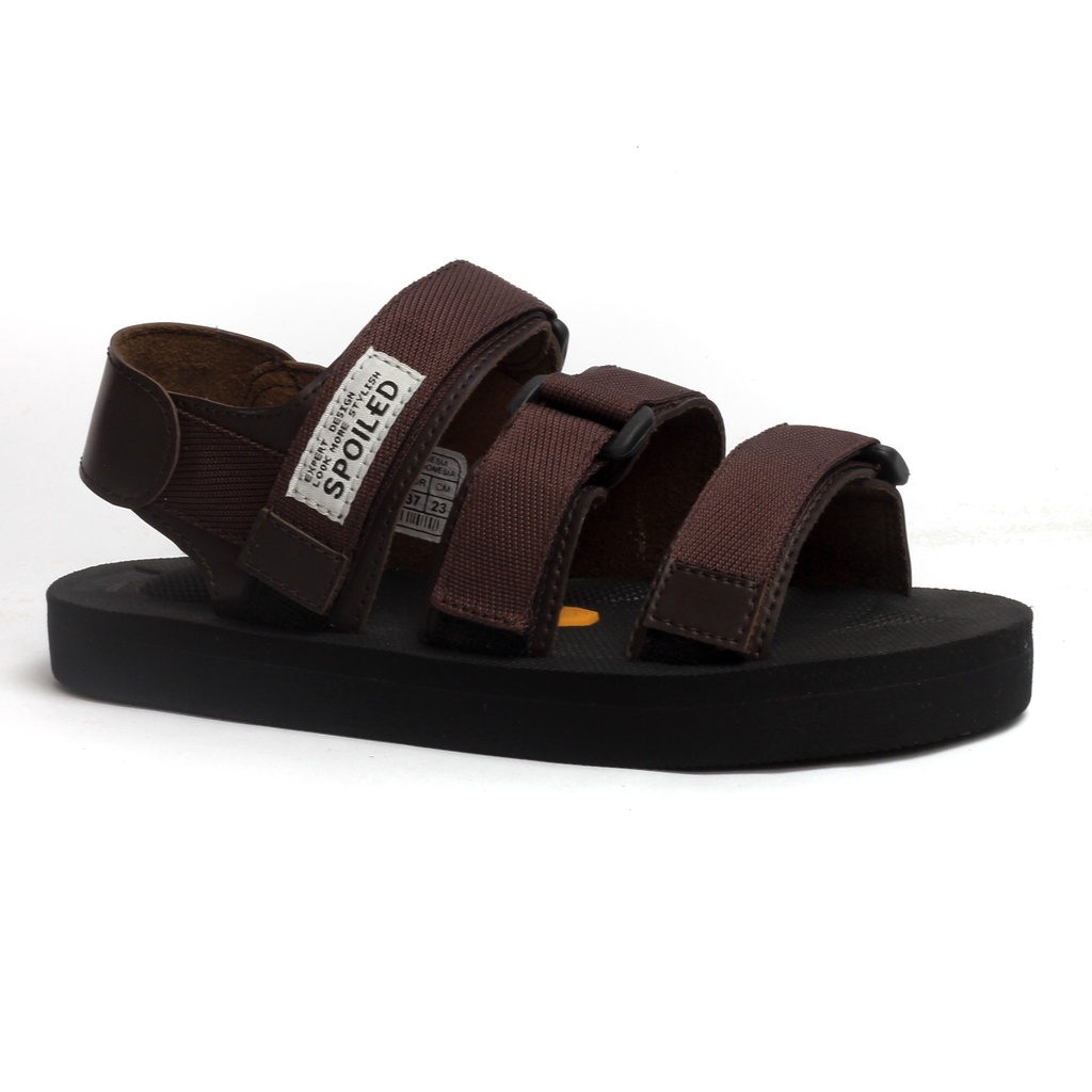 Spoiled - Fuji Yama 01 Sandal Cewek Wanita Perempuan Murah Sendal Tali Karet Sepatu Gunung Traveling Korea Casual Kekinian Tali Strap KZG Import Lokal Bandung Original Ori Cewe Kekinian Kasual Hak Tinggi Fashion-2
