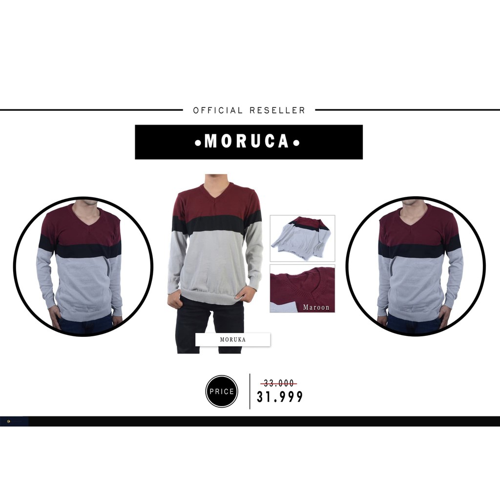 MORUCA SWEATER  | SWEATER RAJUT PRIA | BAJU RAJUT PRIA