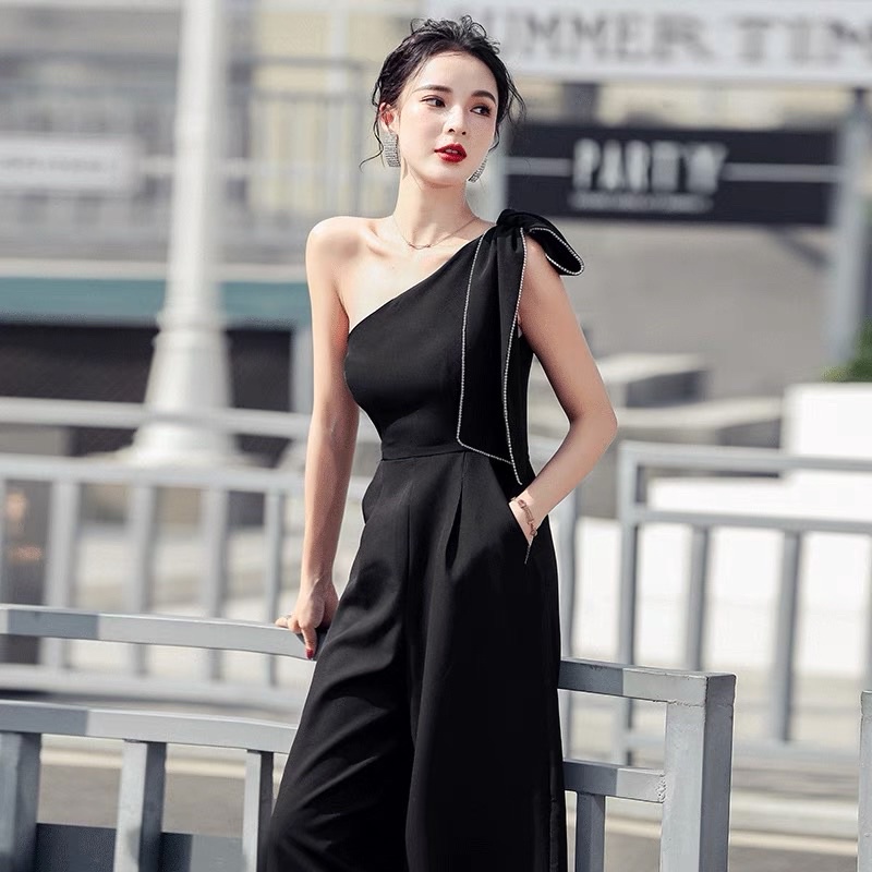 SIDE BOW JUMPSUIT WANITA SETELAN IMPORT MX517