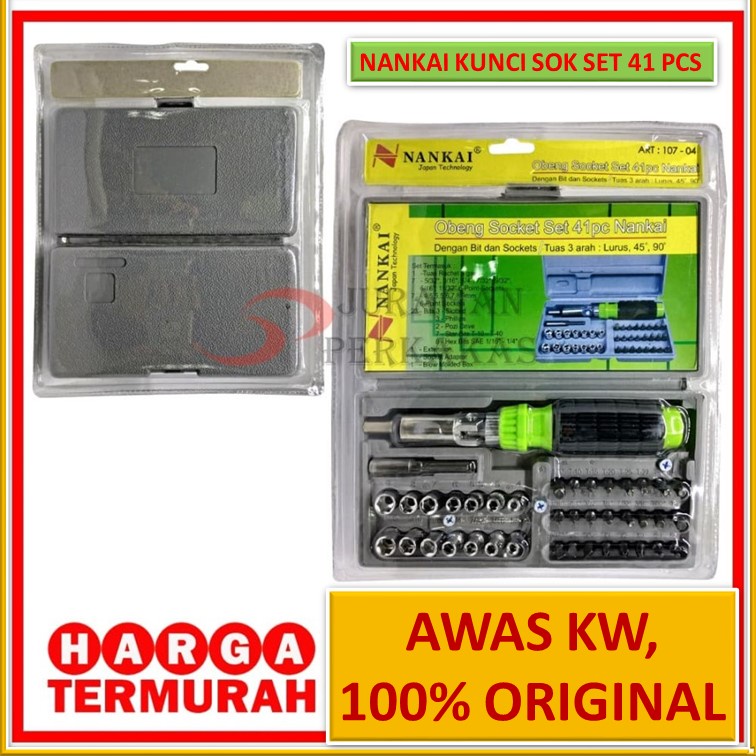 NANKAI KUNCI SOK SET 41 PCS MATA SOCK SOKET SHOCK SOCKET MATA OBENG