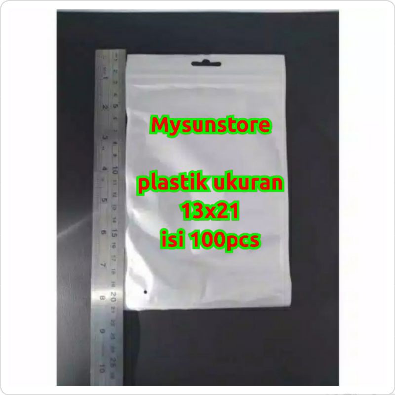 Plastik Klip 13x21 cm Aksesoris  Ziplock Zipper  Zip Lock 13 x 21 cm Mysunstore