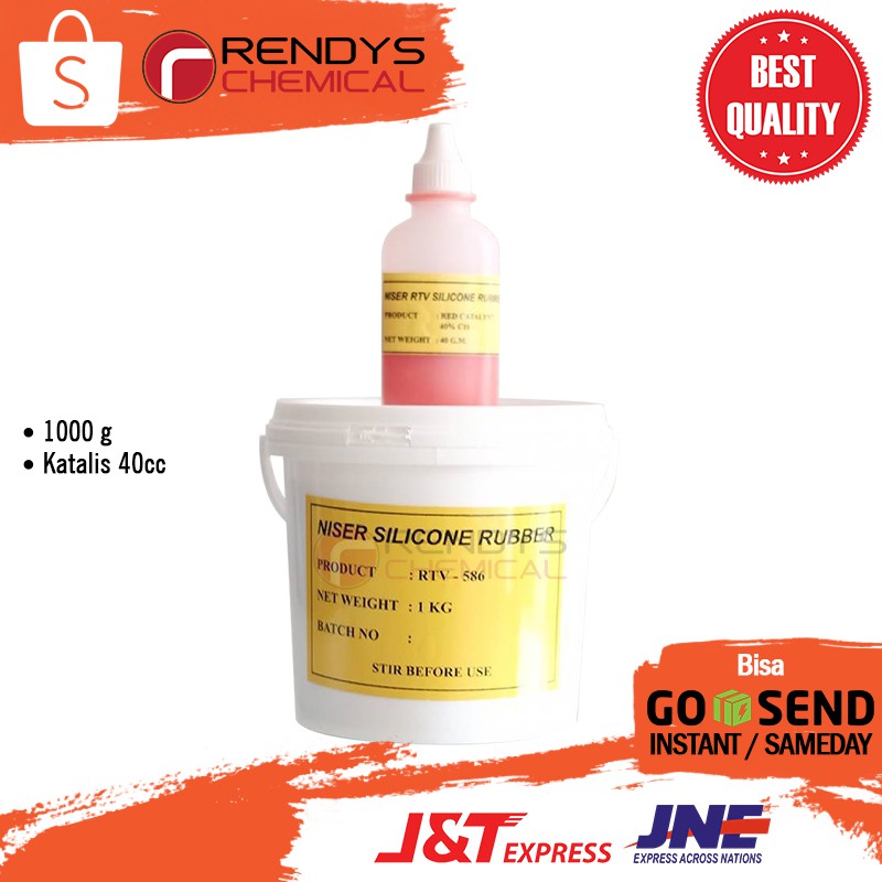 SILICONE RUBBER RTV 586 DAN CATALYST (1KG DAN 40CC) - CEPAT KERING