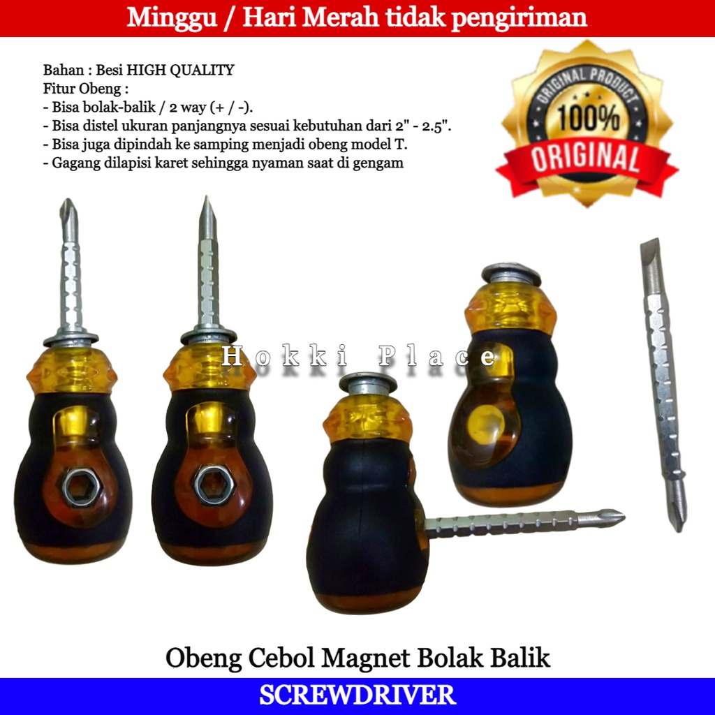 OBENG BOLAK BALIK MAGNET CAMEL OBENG PENDEK OBENG CEBOL WELDOM OBENG MINI HIGH QUALITY.