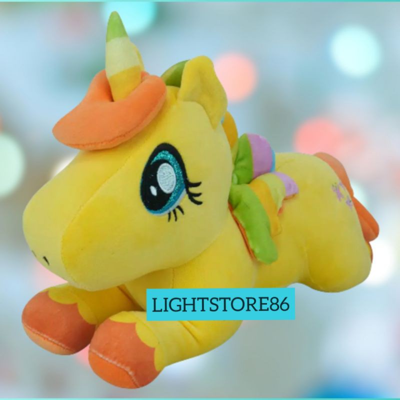 Boneka Kuda Unicorn Classie Wing Rainbow My Little Pony Bahan Soft Ukuran 33 Cm