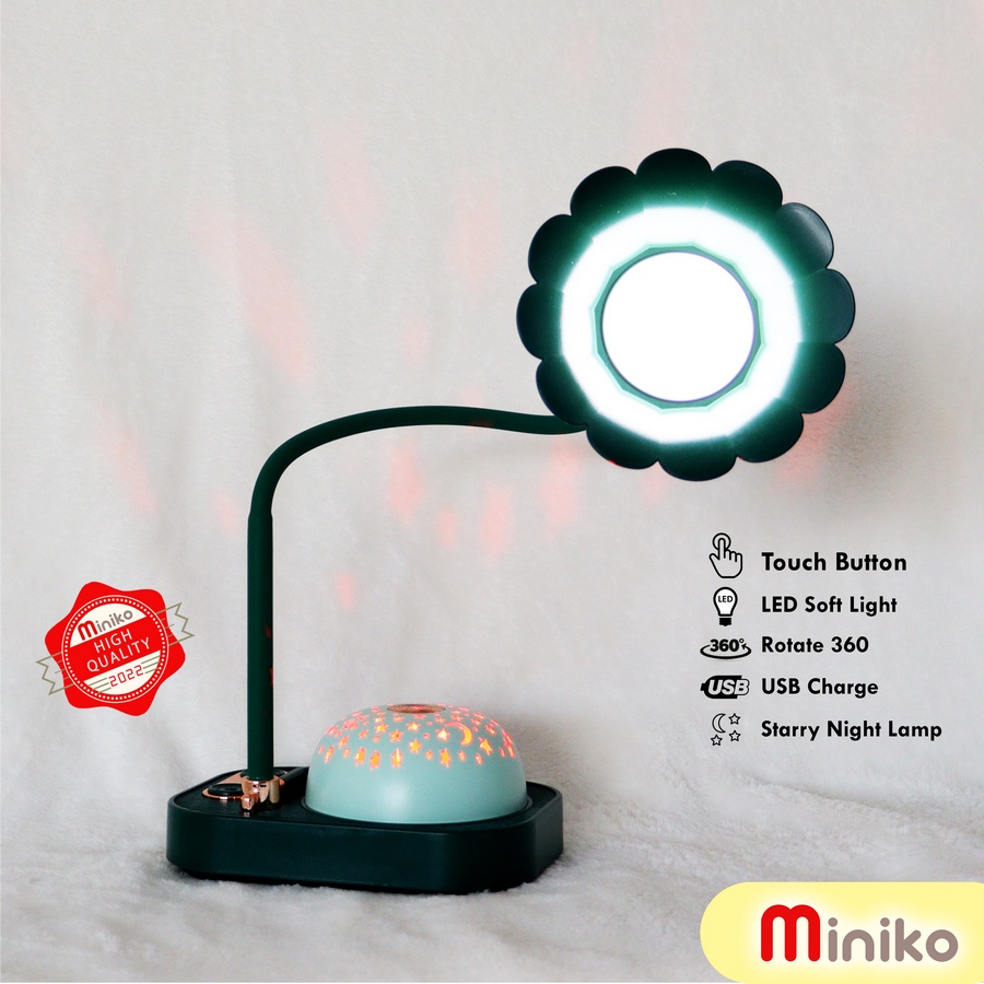 Lampu Meja Belajar kode UP180 Desk Lamp Model Bunga LED Lucu / Lampu Tidur Lampu Meja Belajar