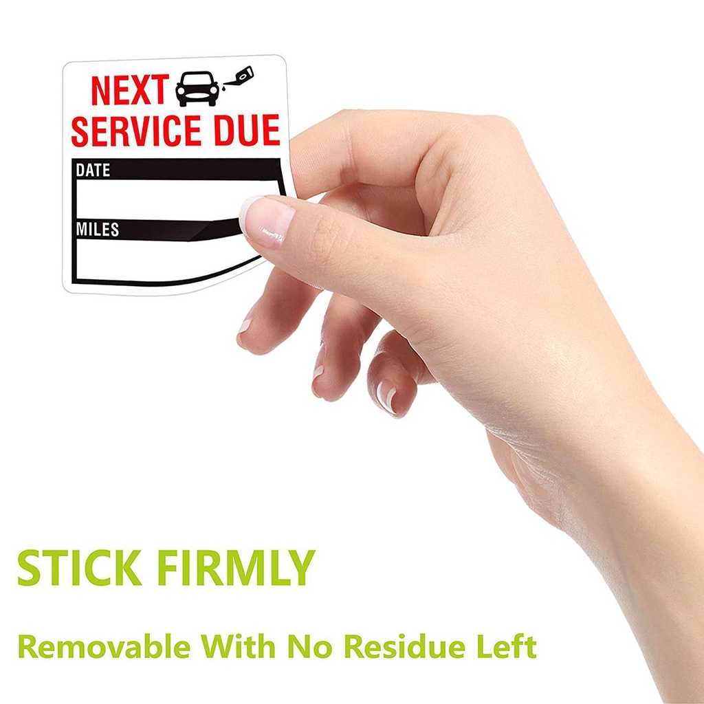 Populer Stiker Ganti Minyak Waterproof Next Service Due Self-adhesive Auto Maintenance