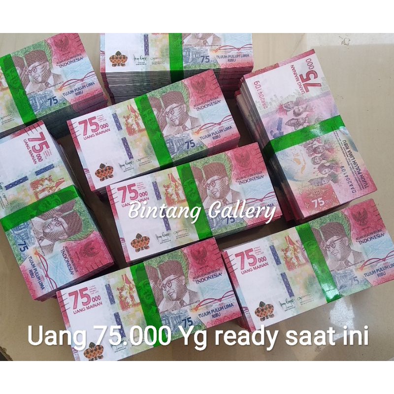 ( 1.000 Lembar ) Uang mainan glossy / uang mainan untuk keperluan mahar / bahan mahar