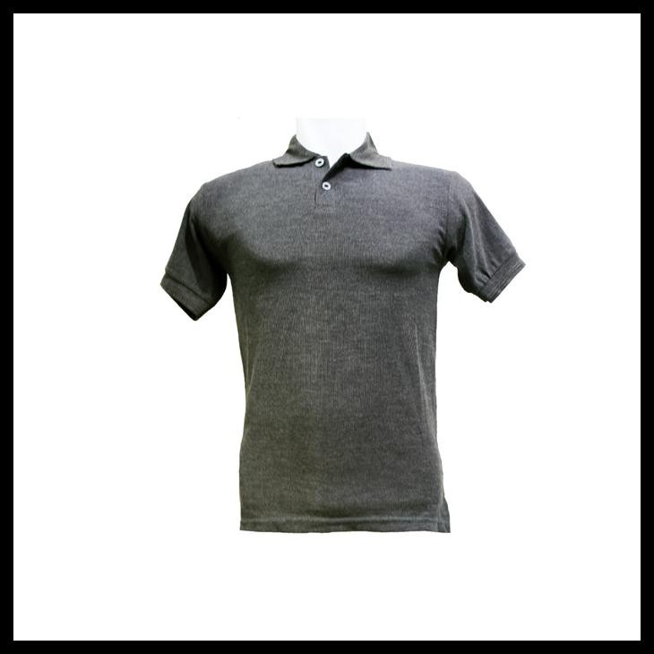 2MV3 POLO 5 KAOS KERAH ABU POLOS BAJU PRIA COWOK BAHAN LACOS KAUS PENDEK - ABU-ABU, M MHIM