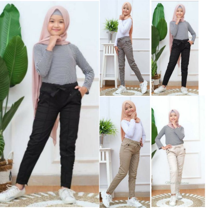 CELANA BAGGY PANTS PREMIUM ANAK PEREMPUAN USIA 4-12 TAHUN/CELANA ANAK PREMPUAN / BAGGY PANTS ANAK TANGGUNG