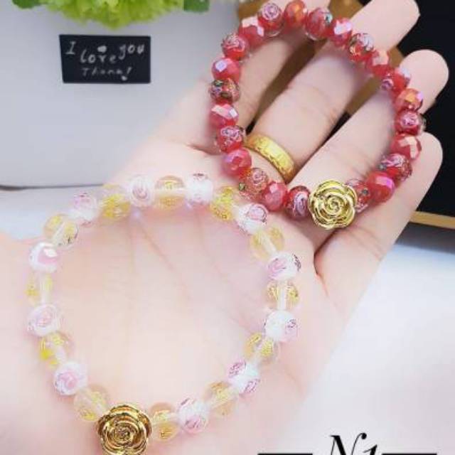 Gelang mawar cantik lapis emas 24k 1105