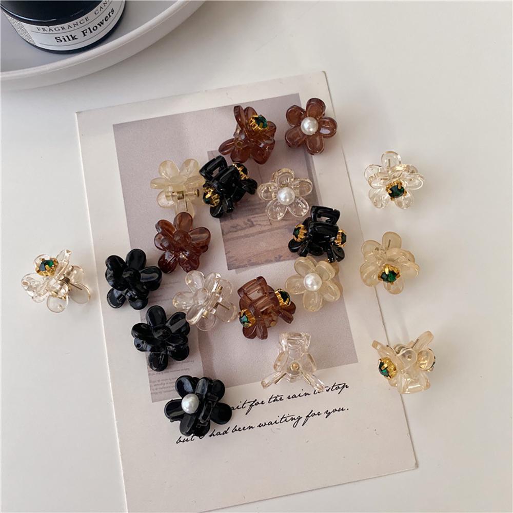 Agustinina Flower Hair Claw Lucu Wanita Korea Mutiara Hadiah Jepit Rambut