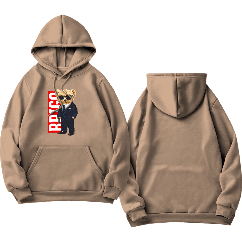 Sweater Hoodie BRIGO Sablon DTF Fleece Cotton || BRIGO Jumper Hoodie Mapia beruang M-XXL (Pria &amp; Wanita) Free stiker&amp;Gantungan Kunci