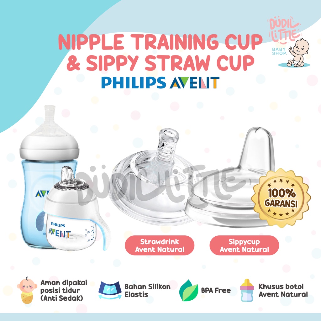 Dot Nipple Training Cup Sippy / Straw Cup Cocok Untuk Avent Natural