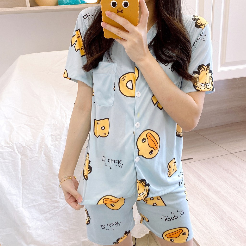 Baju tidur piyama wanita bahan import murah seserahan sleepwear BTB026-2 import model kemeja