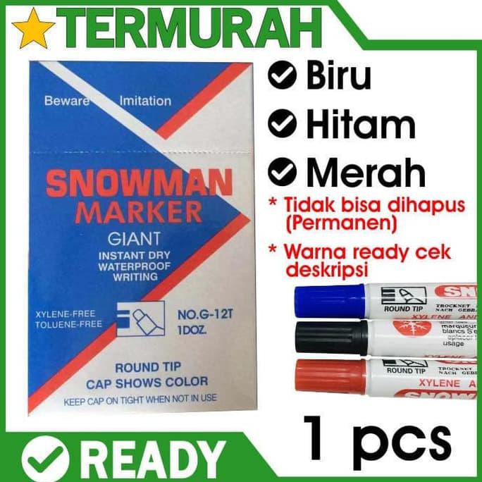 

SPIDOL PERMANENT SNOWMAN HITAM MERAH BIRU G 12 GROSIR TERMURAH PROMO SPECIAL