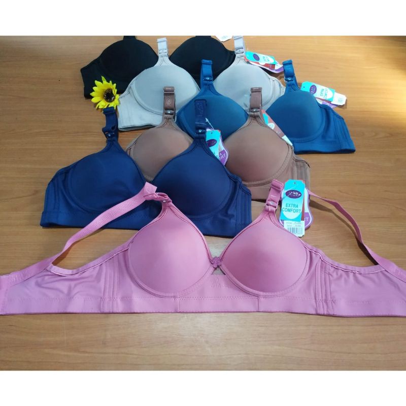 BRA WANITA PIAOLI POLOS PL 888 BH TANPA KAWAT BUSA SEDANG KAIT 3