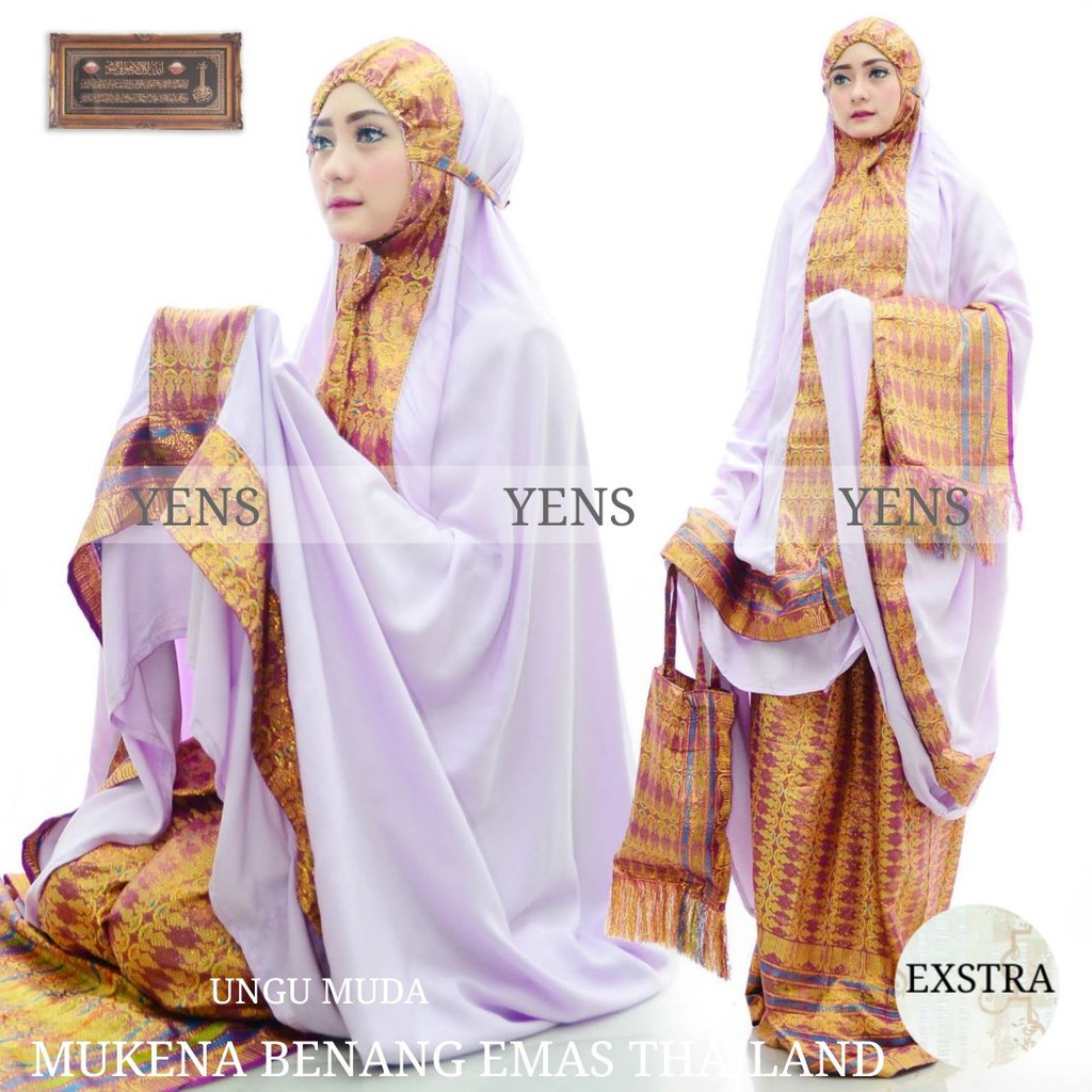 MUKENA SONGKET BENANG EMAS THAILAND EXTRA ORI BY YENS