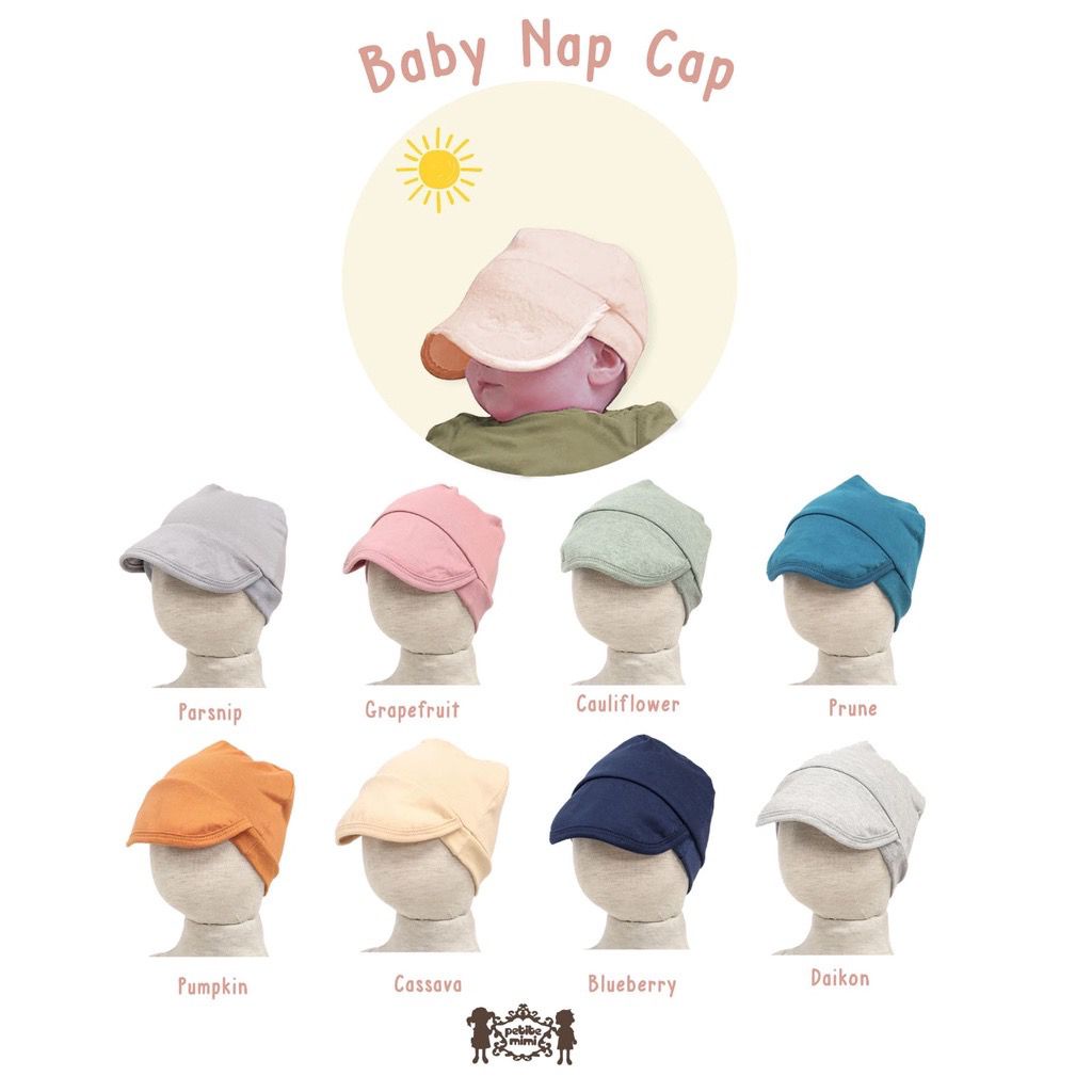 Petite Mimi Baby Nap Cap Topi Bayi - Topi Jemur bayi