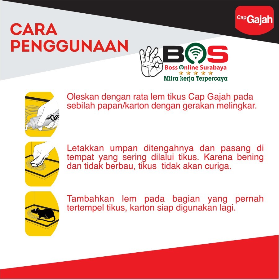 Lem Tikus Cap Gajah Kemasan Odol Lem Tikus Tube Cap Gajah 100ML