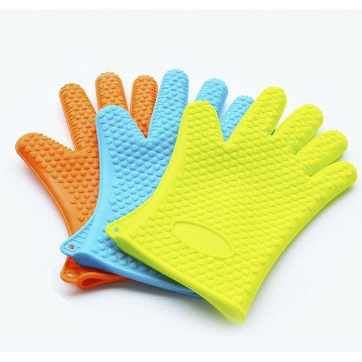 Sarung Tangan Silikon Tebal / Sarung Oven Anti Selip / Non Slip Thick Silicone Gloves