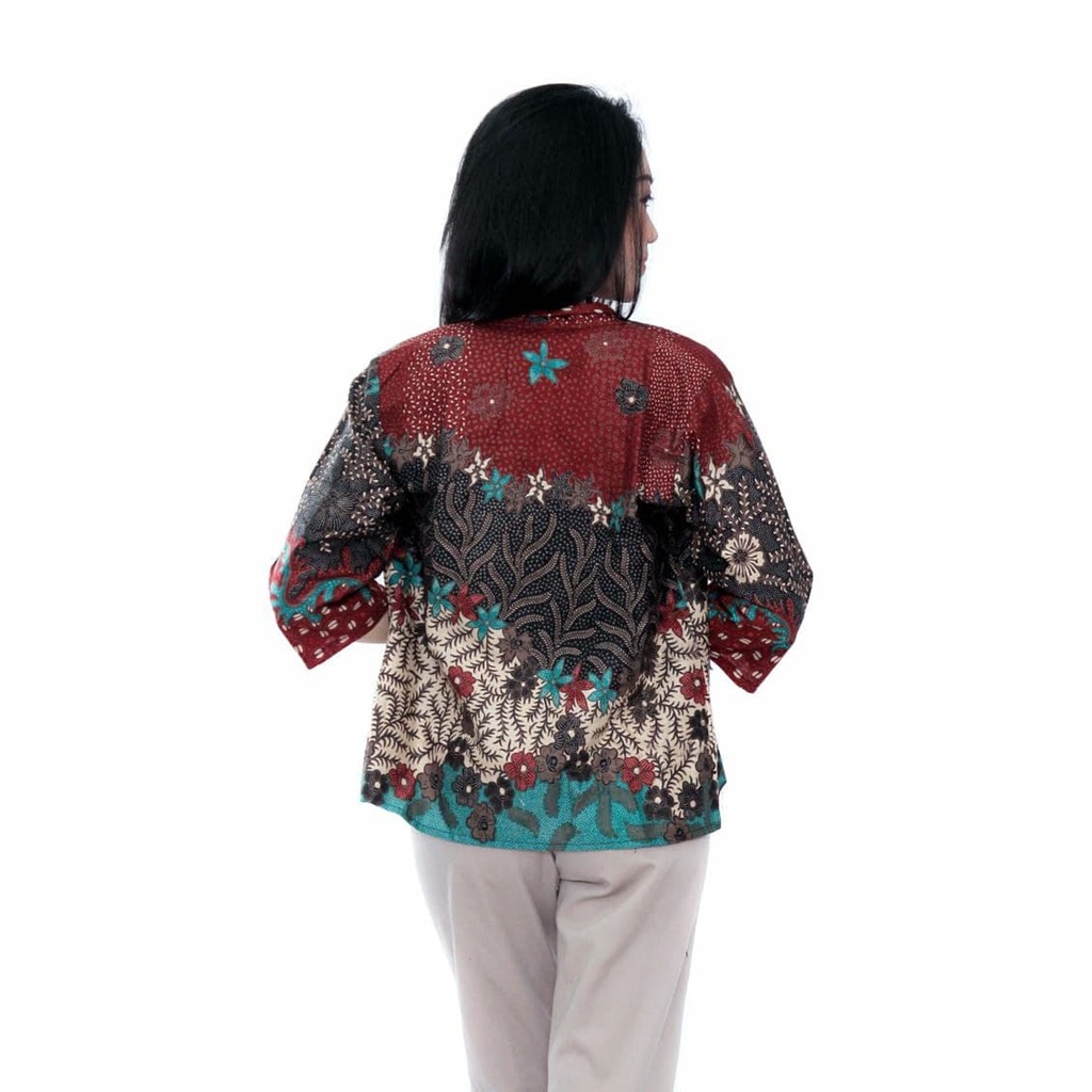 Atasan Batik Wanita Dolby Dolbi Dobby Doby Tenun Sutra Tulis Halus Katun ATBM Baron ,Sarombit-2