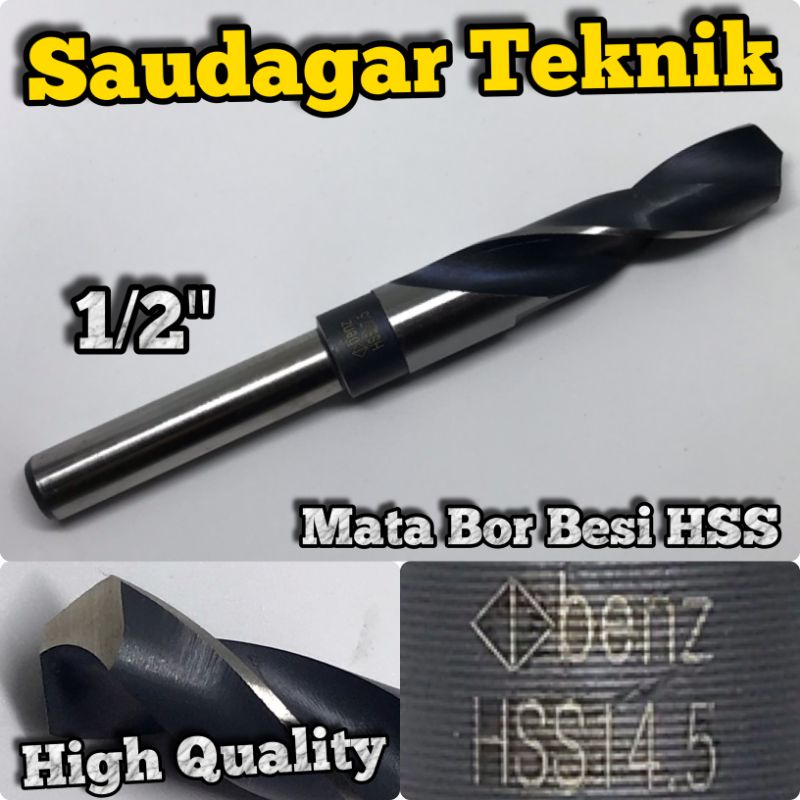 Mata Bor Besi 14.5mm Bisa Bor Tangan Reduced Shank 14,5 mm 1/2&quot;