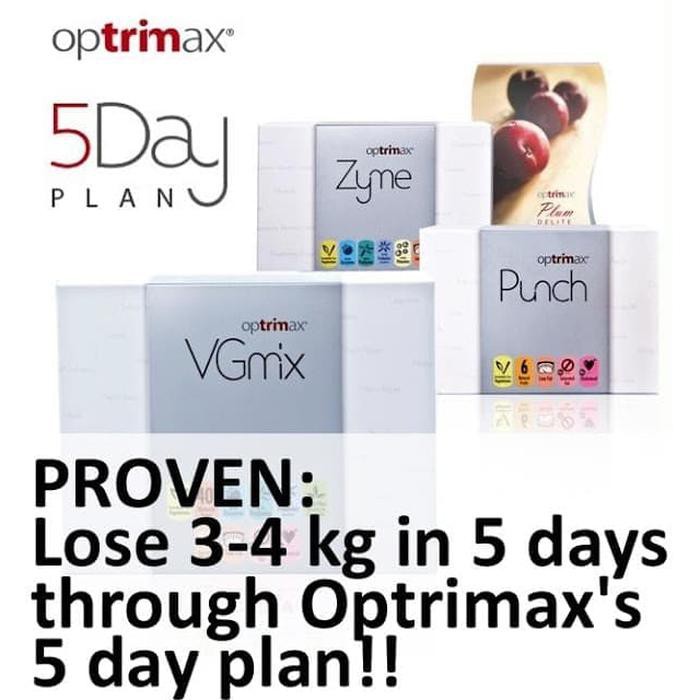 OPTRIMAX 5 DAY PLAN DIET DETOX FREE BOTOL SHAKER - PUNCH, EZY, VGMIX KODE 101