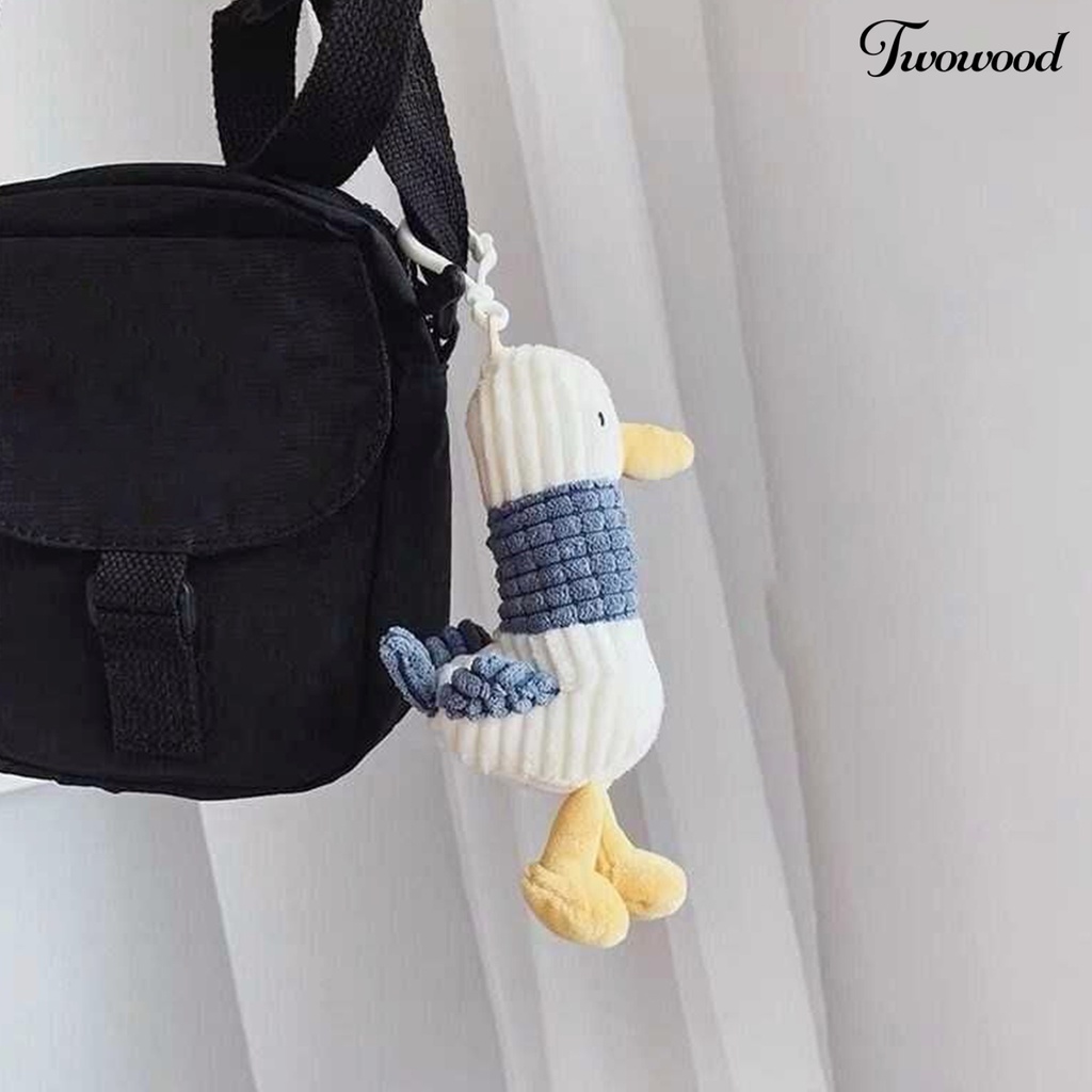 Twowood Gantungan Kunci Boneka Kartun Mini Bahan Plush Untuk Tas Ransel