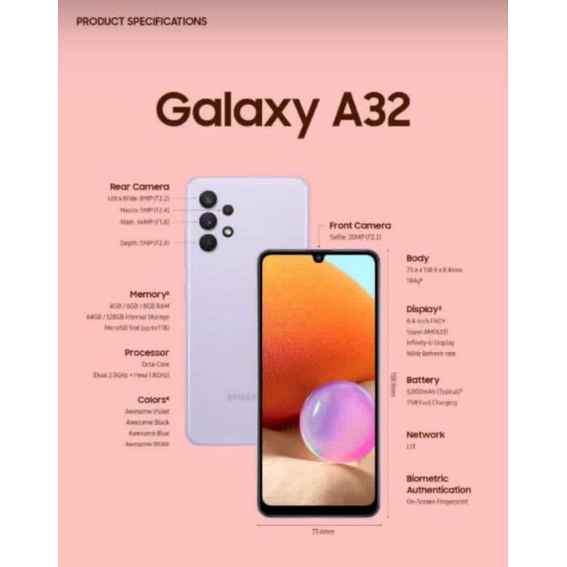 Samsung A32 ram 6/128