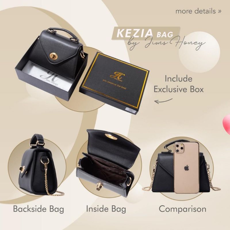 KEZIA BAG JIMS HONEY ORI TAS SELEMPANG WANITA MINI KECIL FASHION CEWE KOREA IMPORT SLING HAND MURAH